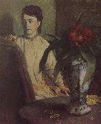Edgar Degas The woman beside th vase Germany oil painting artist